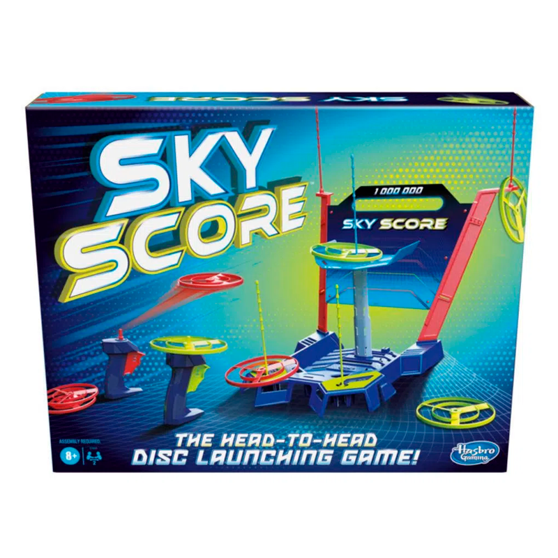 Hasbro Sky Score Gioco Di Abilità E Azione - Lancia In Aria Gli Spinner E Segna Punti - Per 2 Giocatori Dagli 8 Anni