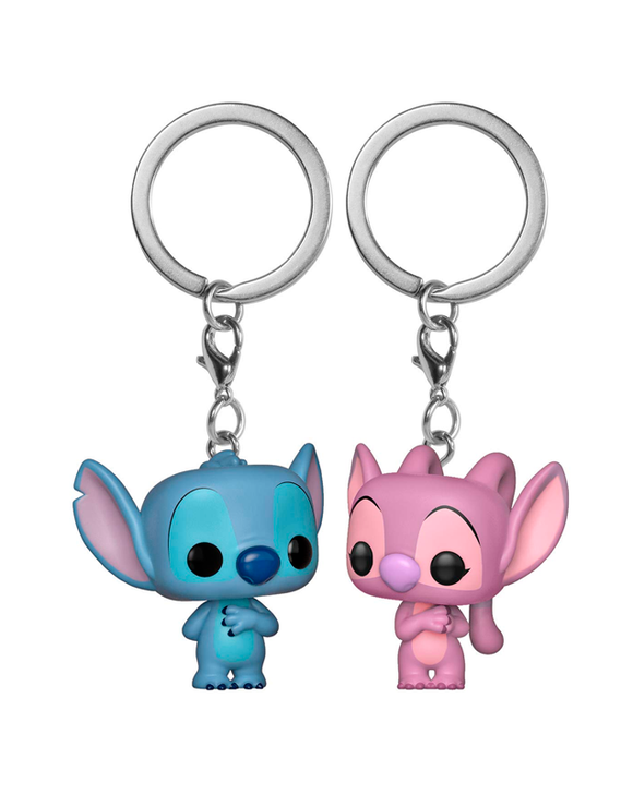 Pocket Pop! Keychain Disney Pack x2 - Stitch & Angel