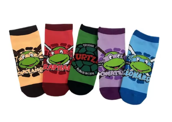 Pack de 5 Medias Licenciadas – Tortugas Ninja (Talla 38-42) – Bioworld