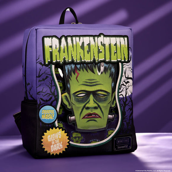 Mochila + Monedero Neón Loungefly Universal Monsters - Frankestein