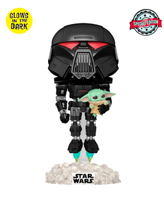 Funko Pop! Star Wars - Dark Trooper with Grogu #488 Glow in the Dark Special Edition