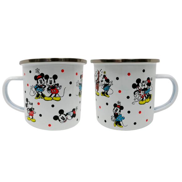 Taza enamel Mickey & Minnie Mouse